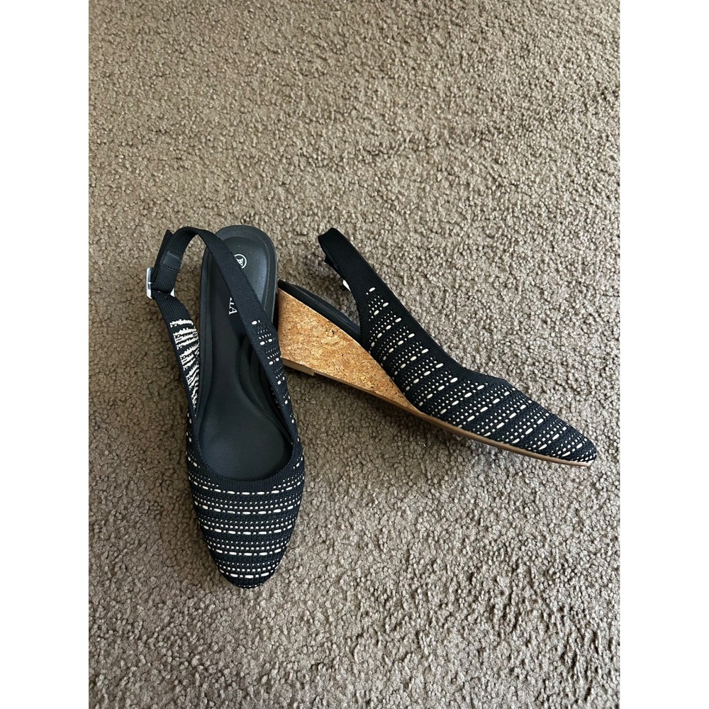 Vivaia Tamia wedge sandal Women Knit Cork Slingback Wedge Sandals Size 39 - Picture 3 of 10